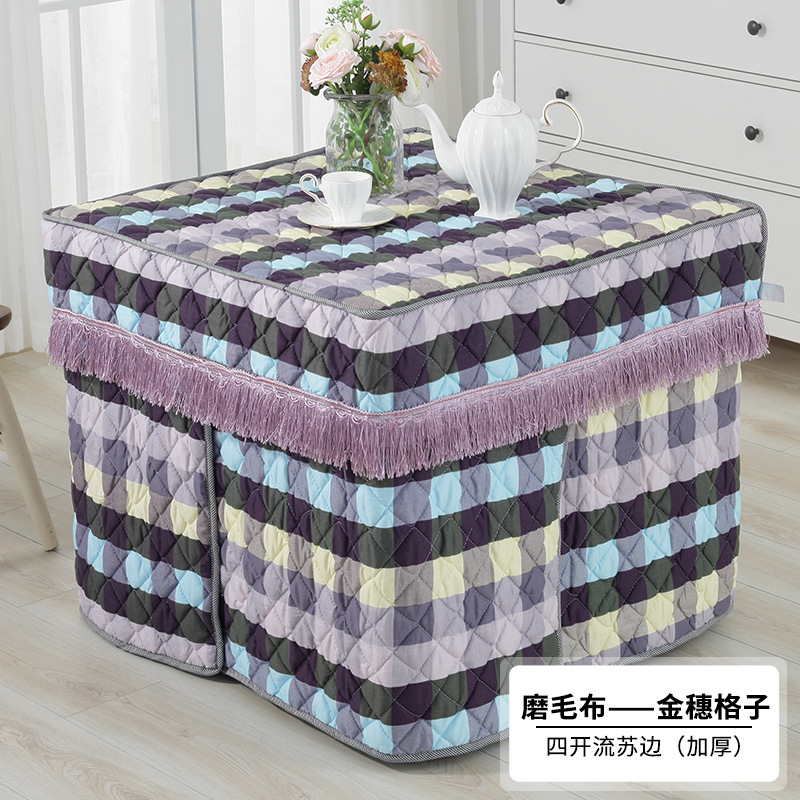 烤火桌围罩电炉罩烤火桌子罩套被新款烤火桌布罩加厚正方形电暖炉