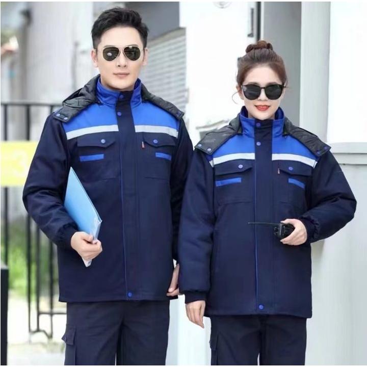 劳动保护工作服冬季棉服加厚反光条保暖防寒工地汽修车间定制劳保