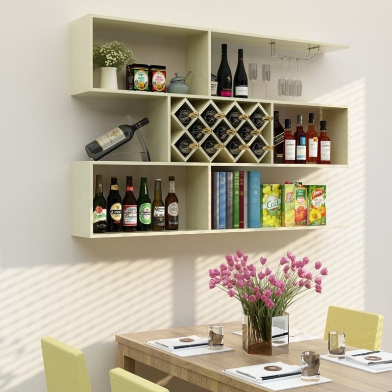 包邮悬挂式酒架酒柜墙上置物架餐厅吧台简约壁挂墙壁书架装饰架子