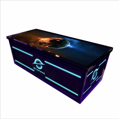 ktv茶几发光专用欧式酒吧桌子钢化玻璃不锈钢星空七彩灯变色简约
