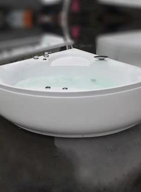 三角形扇形按摩浴缸款亚克力成人双人小户型转角恒温浴盆Jacuzzi