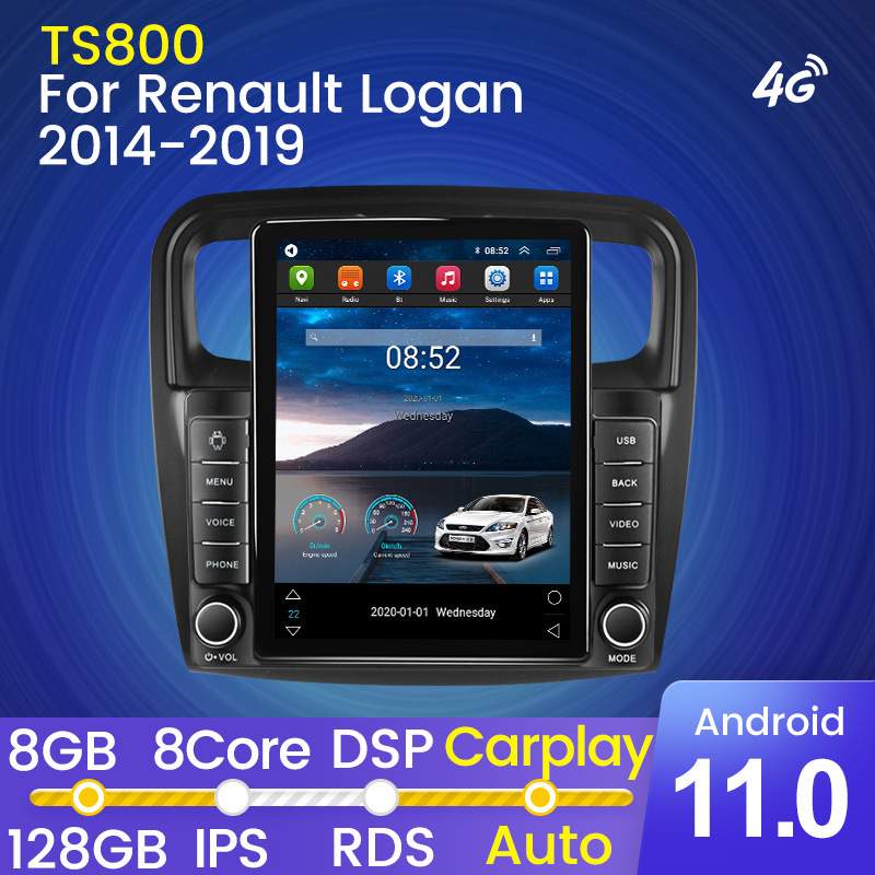 适用于雷诺桑德罗 Renault Logan SYMBOL竖屏安卓导航仪 TK石碑机