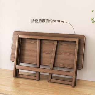 实木折叠桌子电脑桌小户型可收折的桌子写作业学生家用青年学习桌