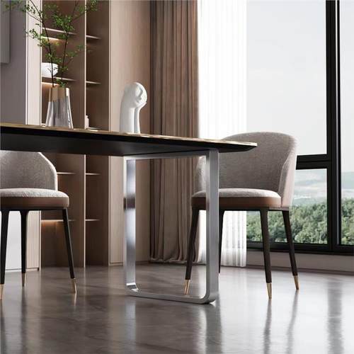 不锈钢桌腿支撑脚底座金属桌脚餐桌脚茶几吧台脚拉丝桌脚支架