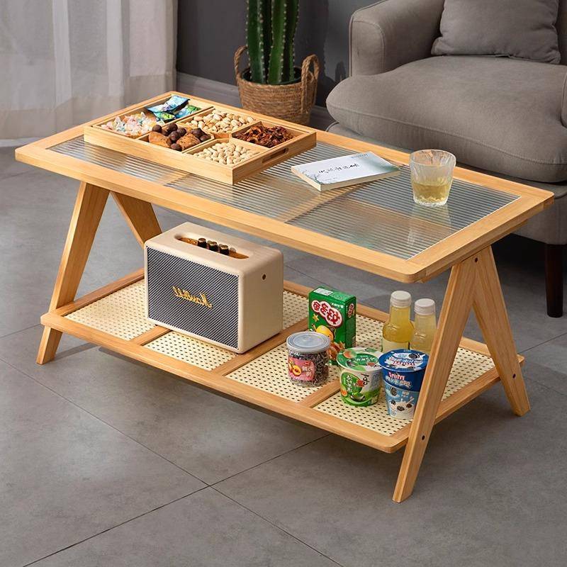 方形小茶几现代简约玻璃家用客厅茶几茶台极简风小户型移动小茶桌