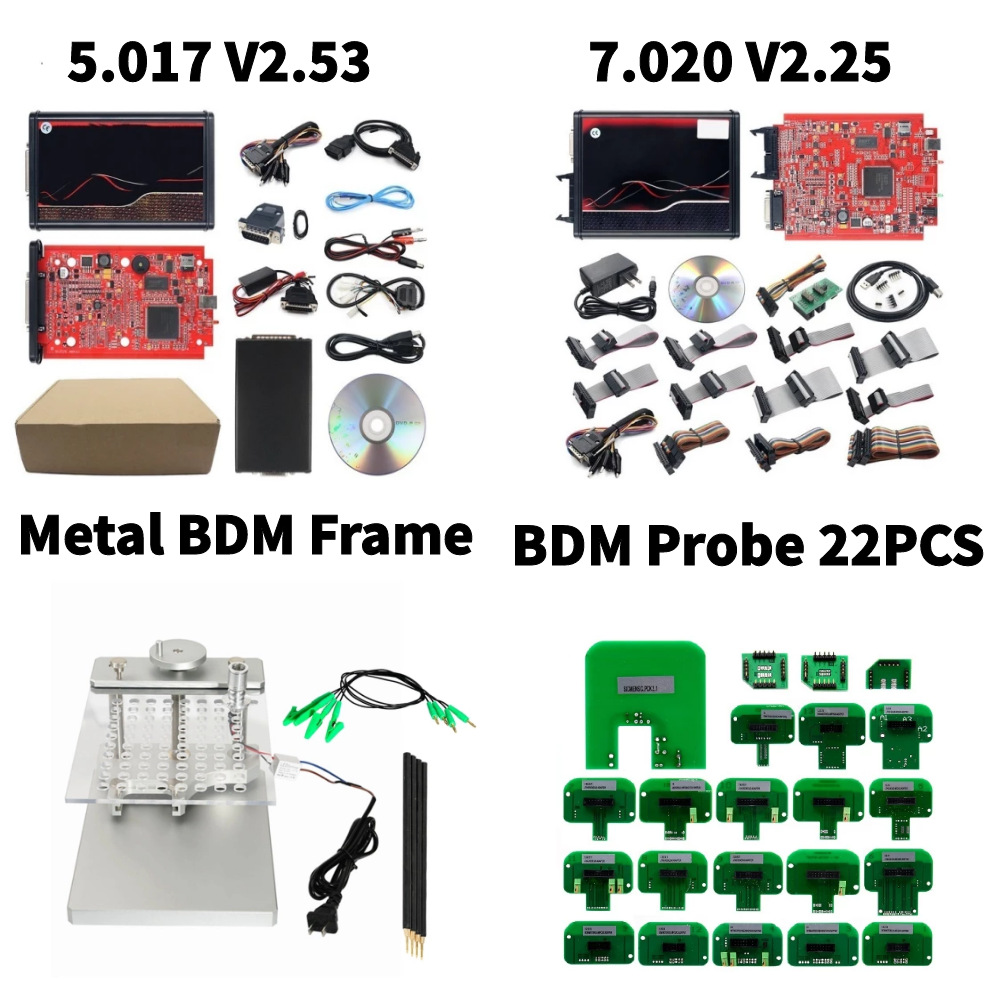 V7.020 V2.25 +V5.017 +22PCS BDM ADAPTERS+BDM FRAME Aluminium