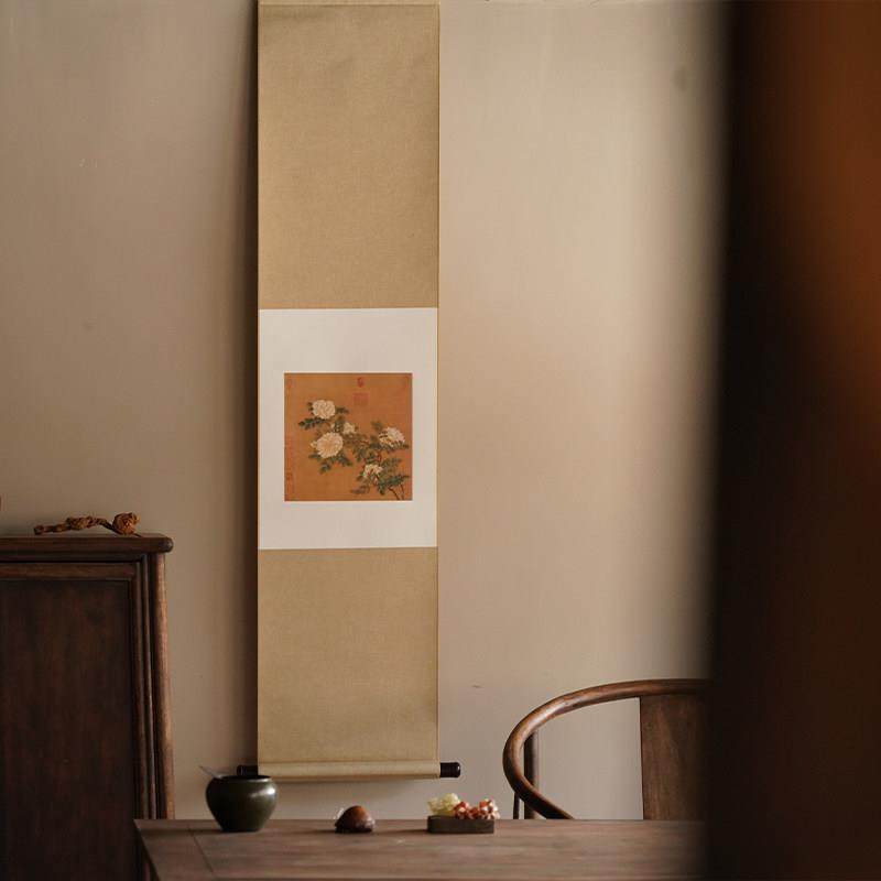 是名一鹿 | 宋小品花鸟挂画中式禅意装饰画卷轴蔷薇桃花茶空间,家居饰品,国画,淘宝优惠券,粉丝福利购,淘宝优惠卷