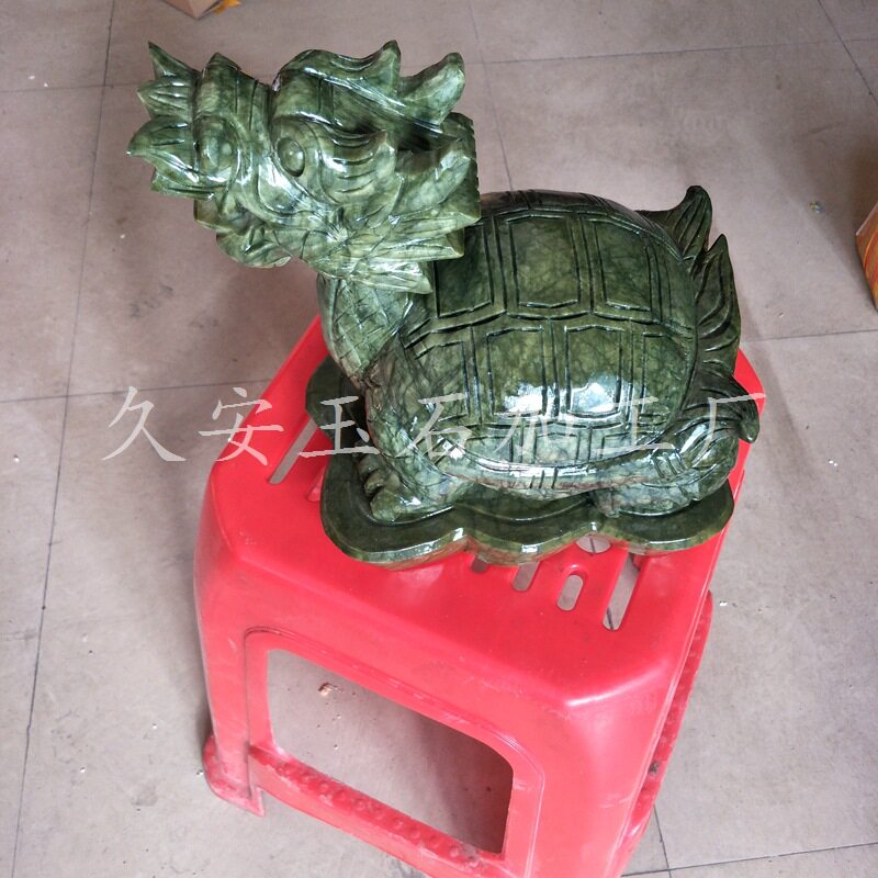 南玉龙龟摆件长32公分龙头龟乌龟观赏摆件工艺品工厂批发龙龟摆件