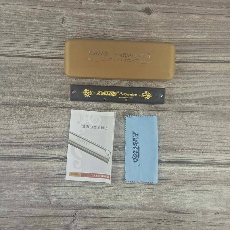 东方口琴EASTTOP东方鼎22孔复音C调口琴T22K成人儿童演奏乐器