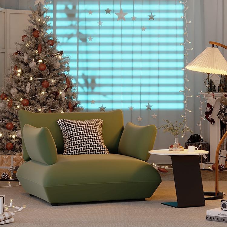 客厅懒人沙发简约现代小户型榻榻米豆腐块单人小沙发阳台休闲躺椅