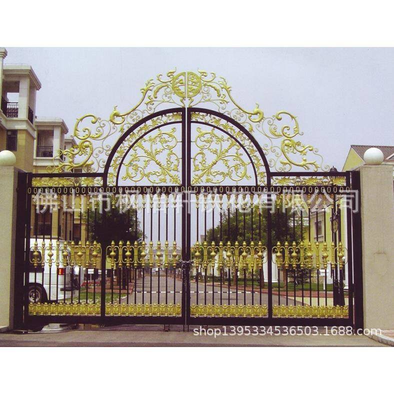 别墅铁艺大门电动大门庭院铁艺大门欧式铁艺花园大门