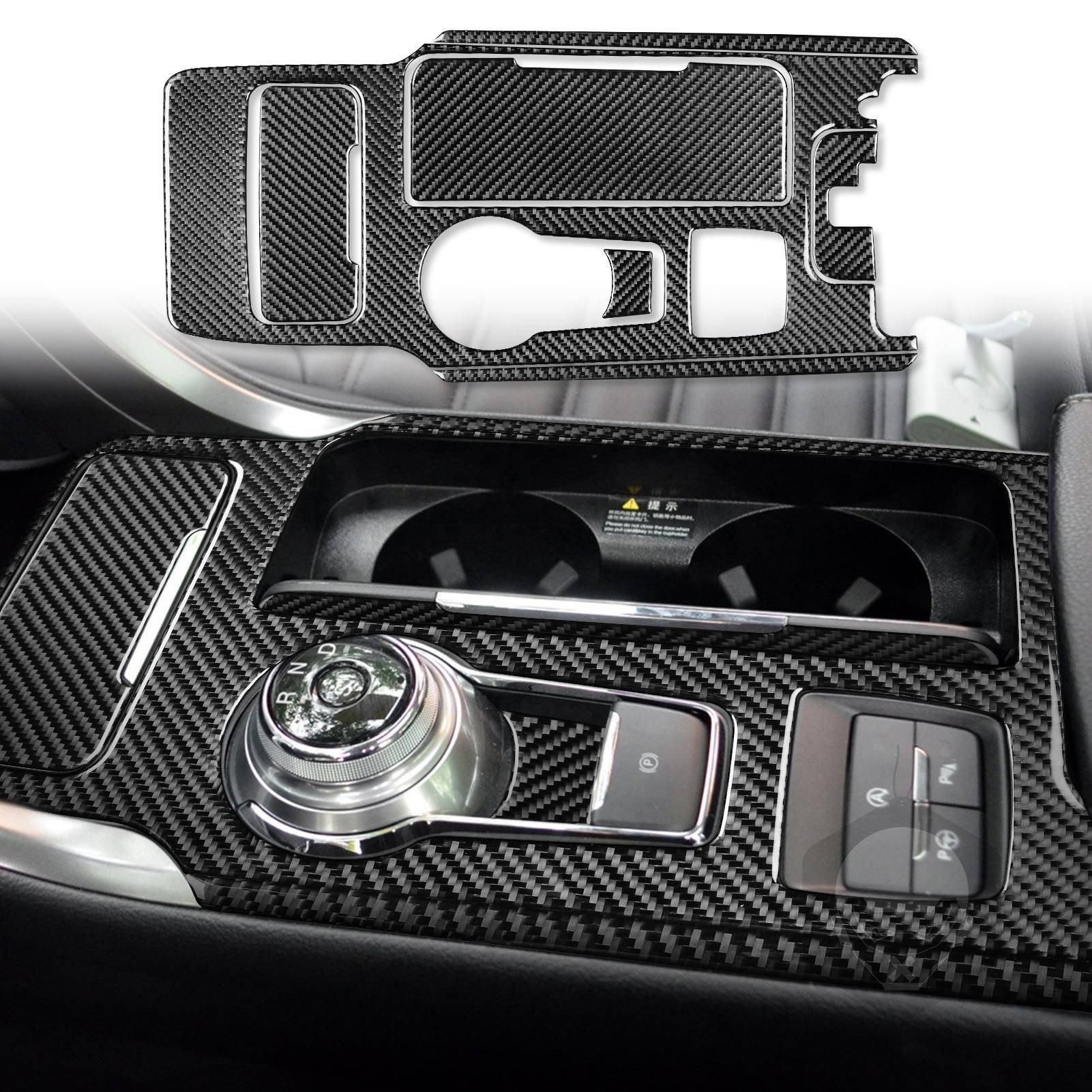适用于福特新蒙迪欧真碳纤维内饰改装档位装饰框贴纸汽车配件