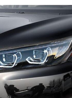 适用于龙鼎09-18款新汉兰达led大灯总成改装天使眼15一抹蓝LED日