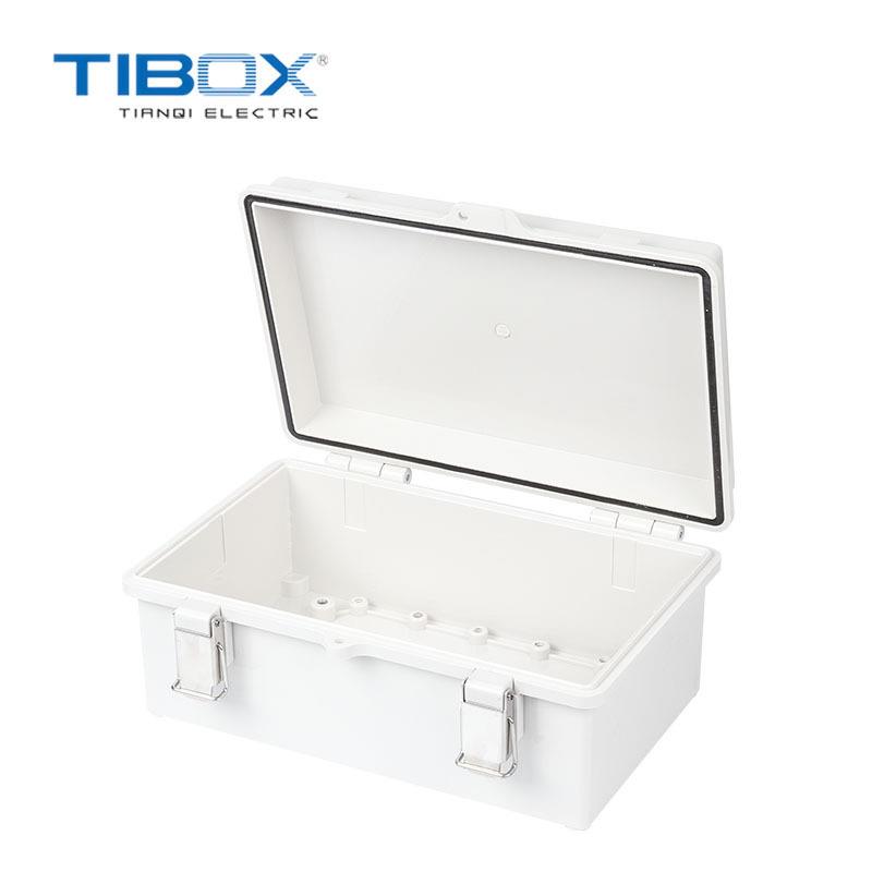TIBOX天齐防水密封箱金属搭扣铰链型ABS户外开关接线盒IP66