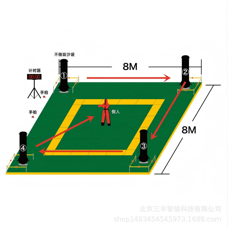 不倒翁格斗基本功训练考评系统连贯考核感应款格斗基本功训练考评
