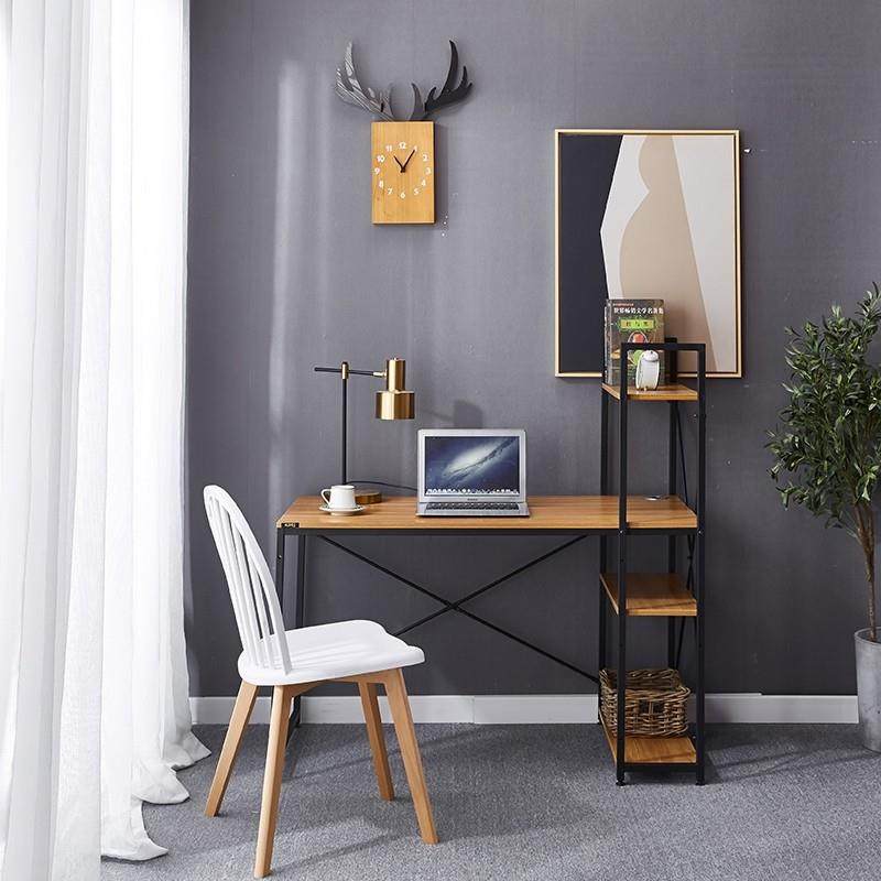包邮电脑桌家用台式电脑桌书桌现代简约书架组合桌卧室办公桌带书