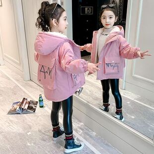 女童外套2025新款 棉服棉衣潮 儿童加绒加厚棉袄洋气冬装