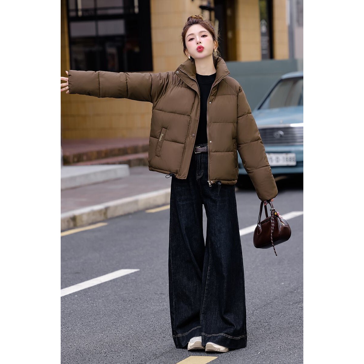 品牌冬装羽绒棉服女短款棉衣外套韩版修身小棉袄加厚面包服潮