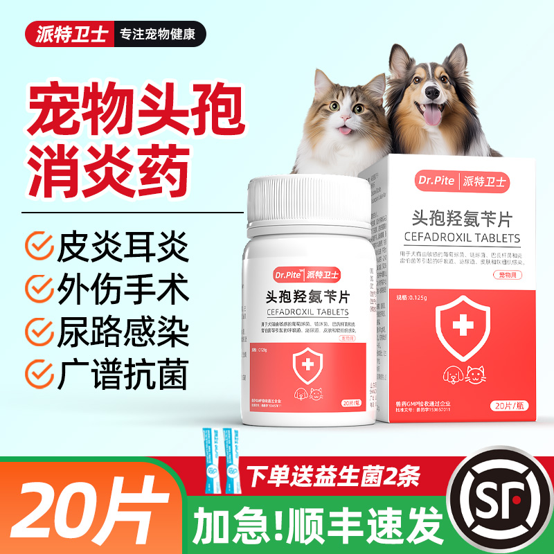 猫咪狗狗消炎药头孢片