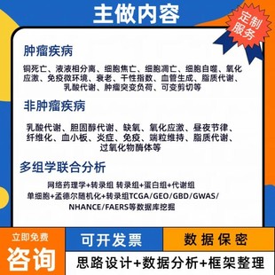 基础医学科研实验外包代做细胞动物疾病实验生信数据分析代做服务