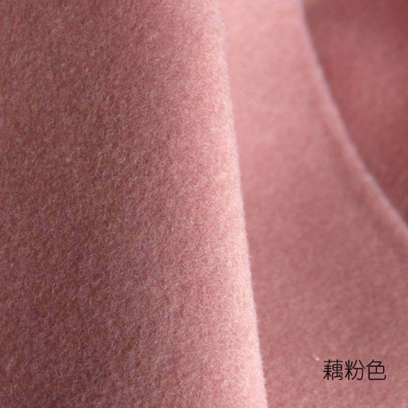 100羊毛双面呢布料 880g羊毛毛呢面料 秋冬素色羊毛大衣面料