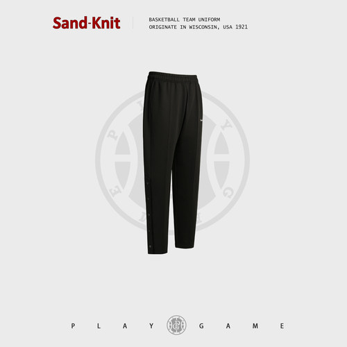 Sandknit森耐特2025秋冬新款半开排扣裤篮球弹性运动长裤