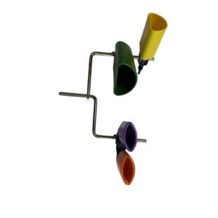 牛铃架子鼓小打击乐绿色黄色双色叉形支架梆子木鱼撞击敲打乐器