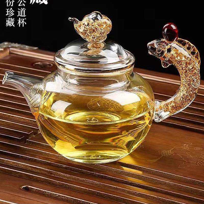 创意水晶玻璃茶壶办公花茶泡茶壶工艺壶飘逸杯工艺鱼把手家用茶壶,鲜花速递/花卉仿真/绿植园艺,割草机/草坪机,淘宝优惠券,粉丝福利购,淘宝优惠卷