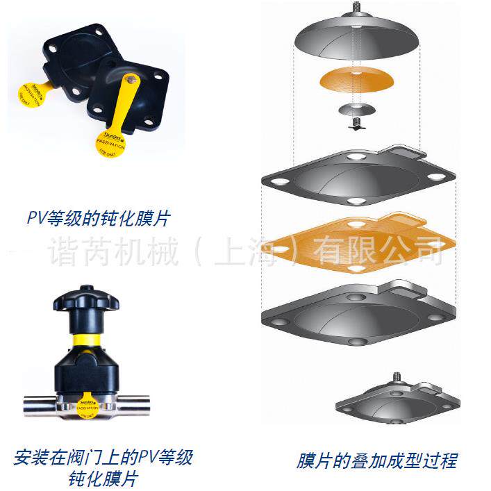 SAUNDERS® SR 蒸汽弹性 TFM 隔膜片PTFE膜片EPDM膜片