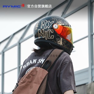RYMIC睿觅正品 头盔V80海绵宝宝3C认证摩托车全盔男女通用复古联名