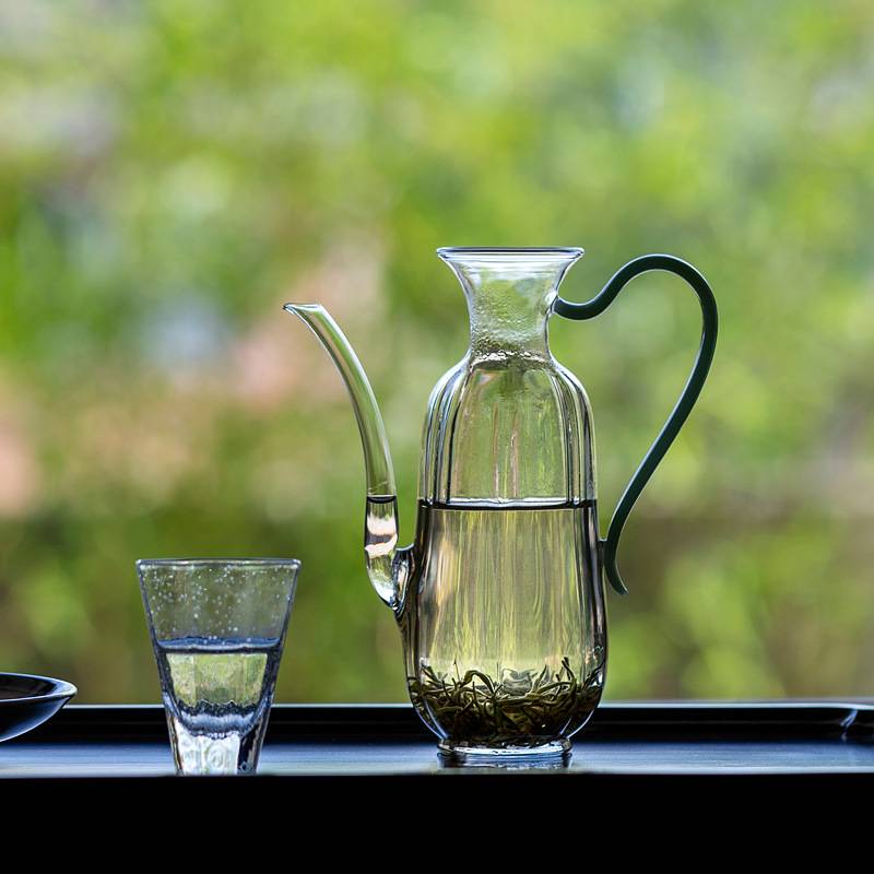 仿宋手执壶泡茶壶玻璃耐高温茶壶茶馆新中式简约下午茶冷泡壶茶具