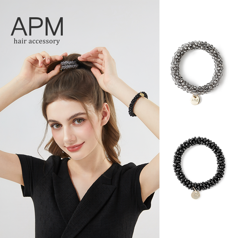 APM发圈发绳皮筋女高弹力扎头发皮筋简约头绳日常气质发饰女士