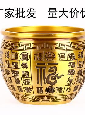 黄铜制作黄色 百福缸 铜缸 工艺品摆件 聚宝缸 厂家