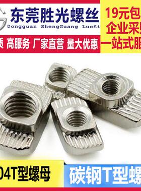 304不锈钢欧标T型螺母镀镍 20304045型滑块螺母弹片螺母弹珠螺母