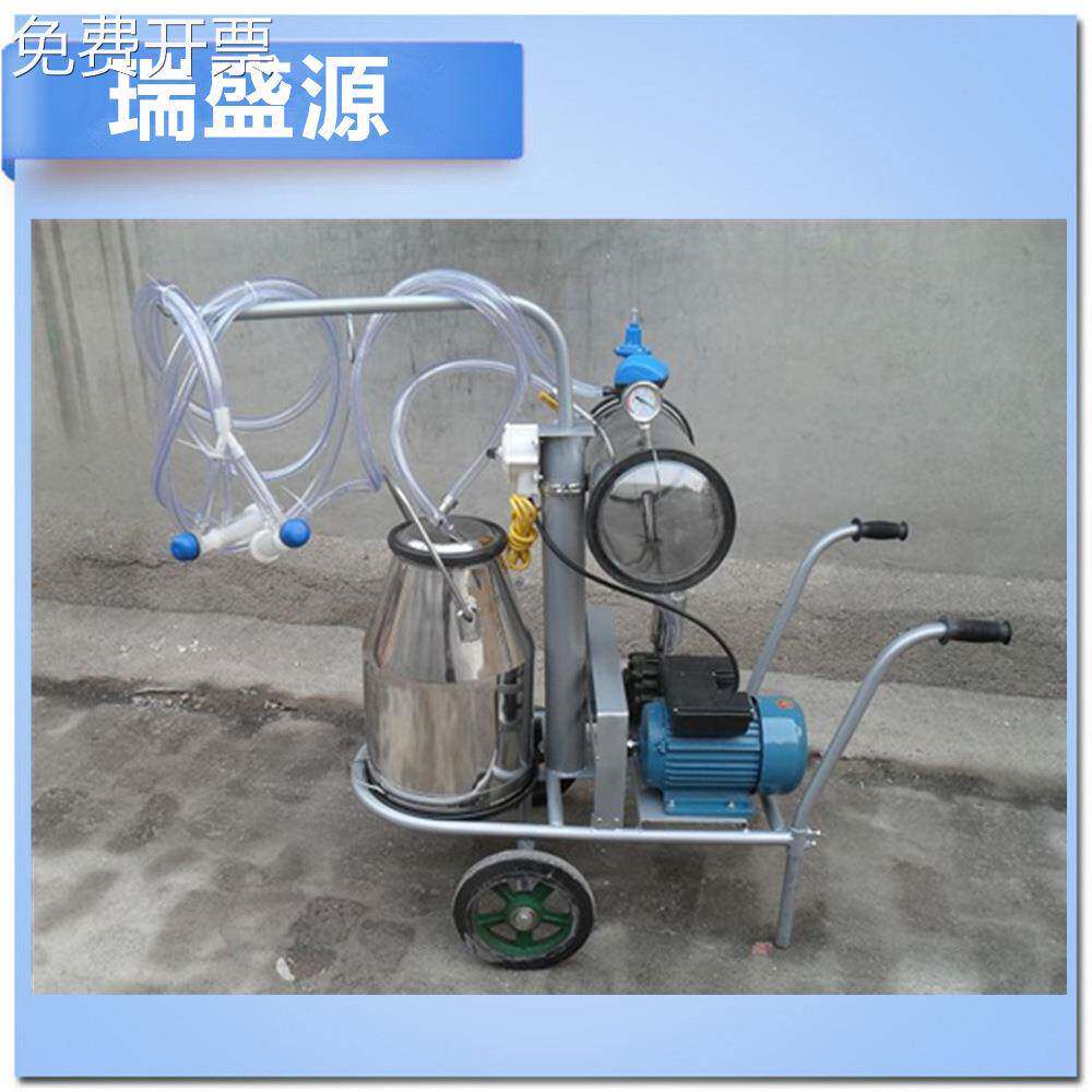 畜牧养殖设备 小型牧场单桶移动式真空电动挤奶机 奶牛挤奶机