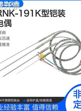 铠装热电偶WRNK191分度号T/E/J/K型Pt100热电阻171温度传感器探头