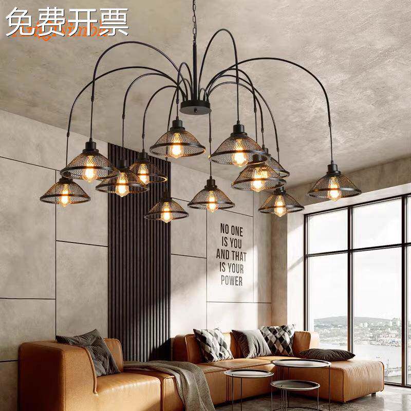 美式简约创意客厅吊灯复古工业风漫咖啡厅酒吧艺术个性卡座铁艺灯