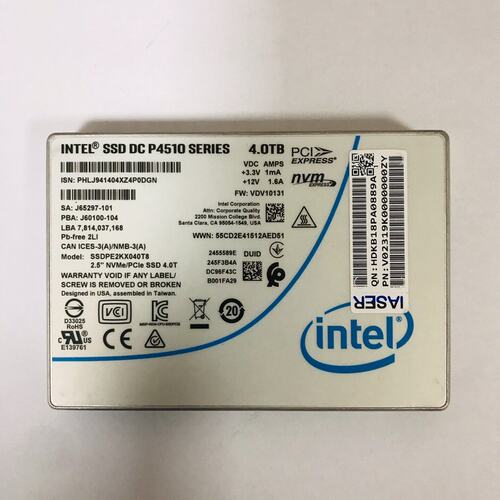 议价P4510 4T企业级U.2 NVMe固态硬