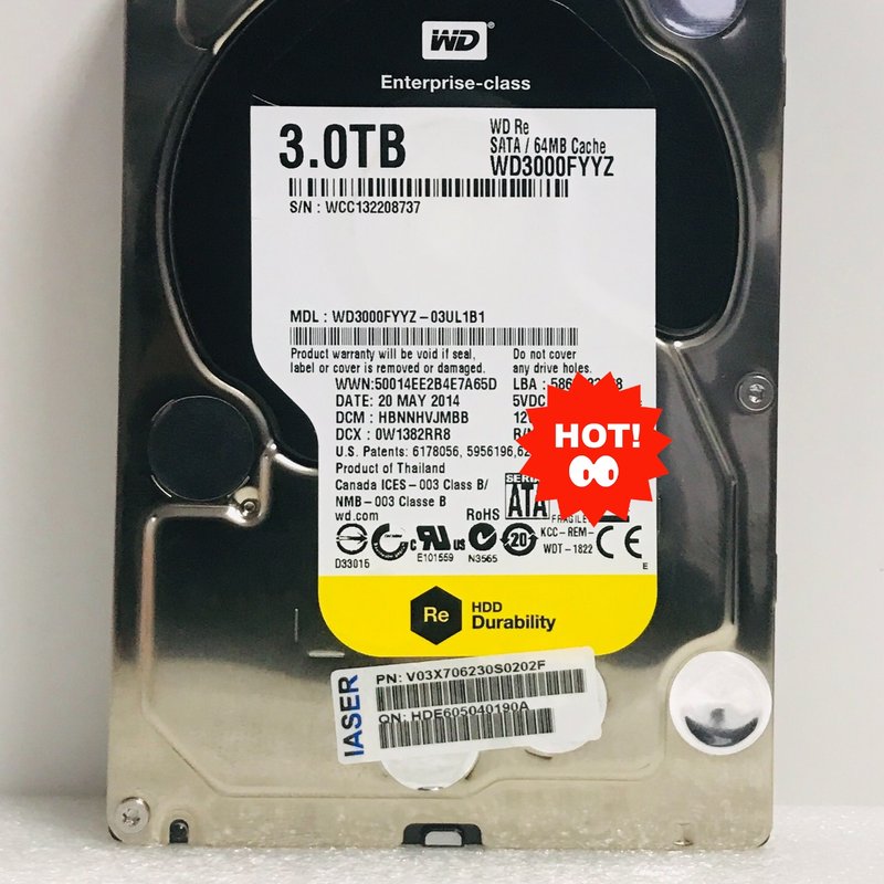 议价正品WD3000FYYZ 西数3T黑3tb企业级硬