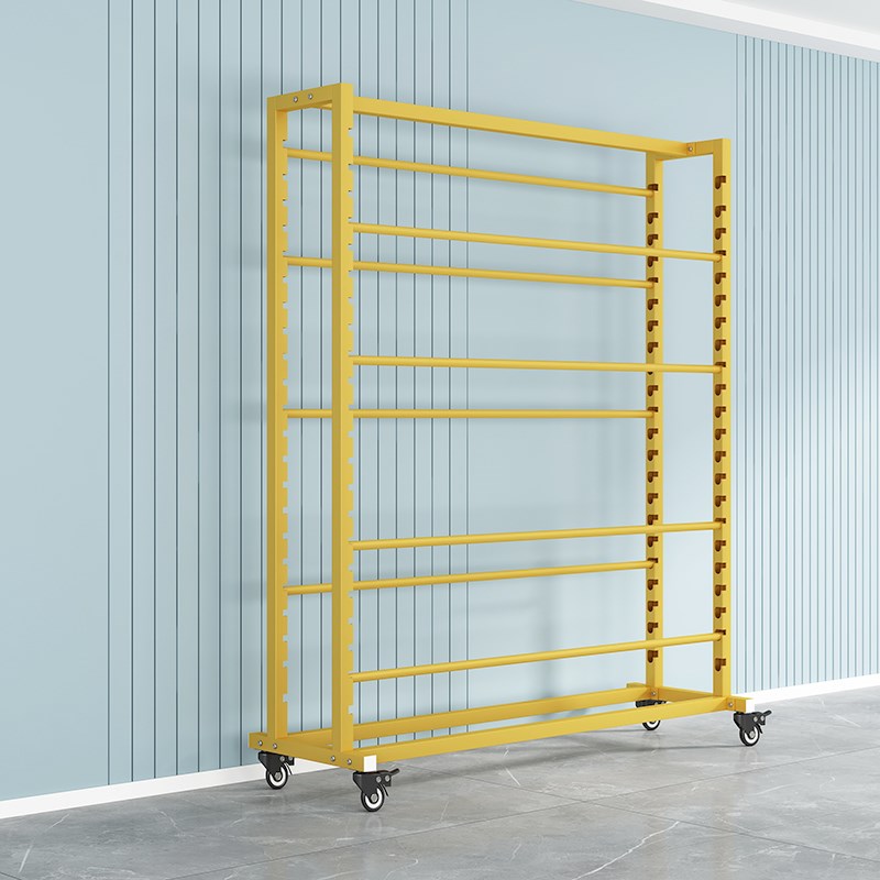 纺织布料展示架中岛架面s料色卡移动样布架桌布架皮革架布卷货架