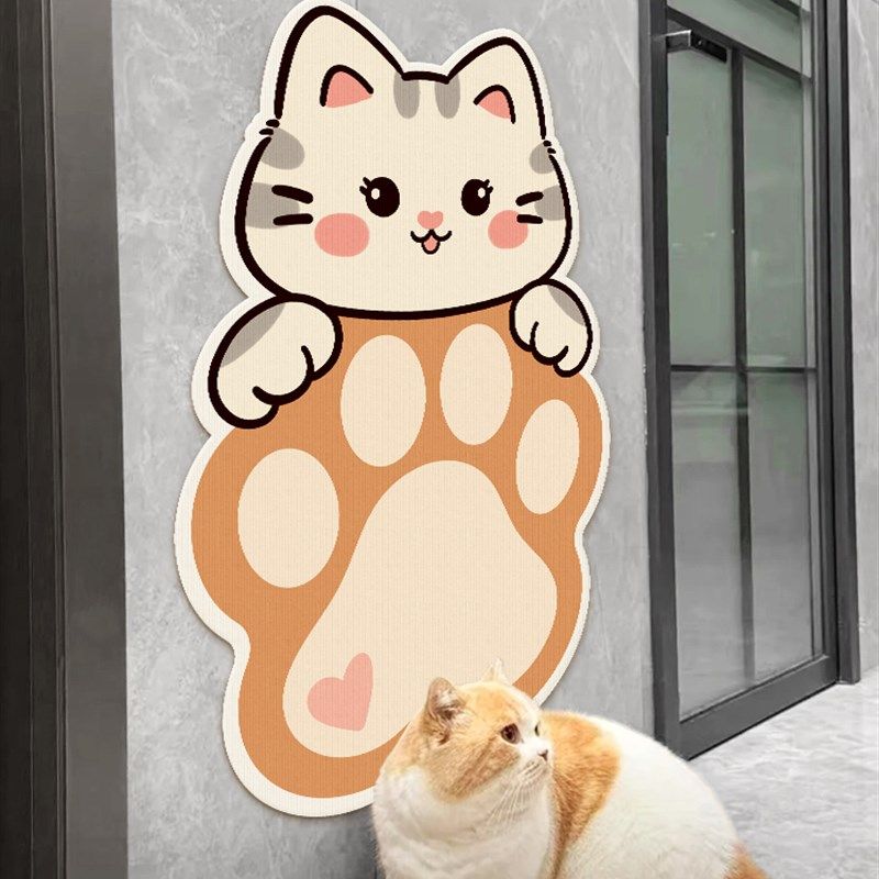 采购产品猫抓板,耐磨和不脱落,垂直墙壁贴纸,猫爬垫D,壁挂式爪子,