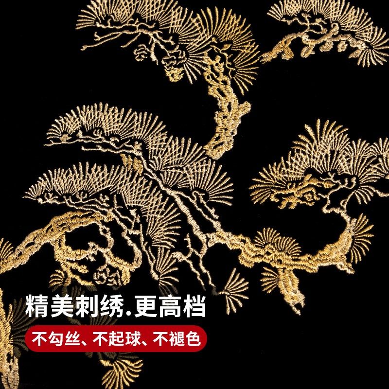 中古风餐桌椅垫法式绒布刺绣茶椅垫加厚防K滑海绵垫子防滑屁垫定