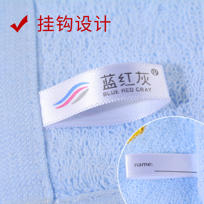 幼儿园专用数字方巾编号纯棉小毛巾带挂钩洗脸擦手口X水巾全棉面