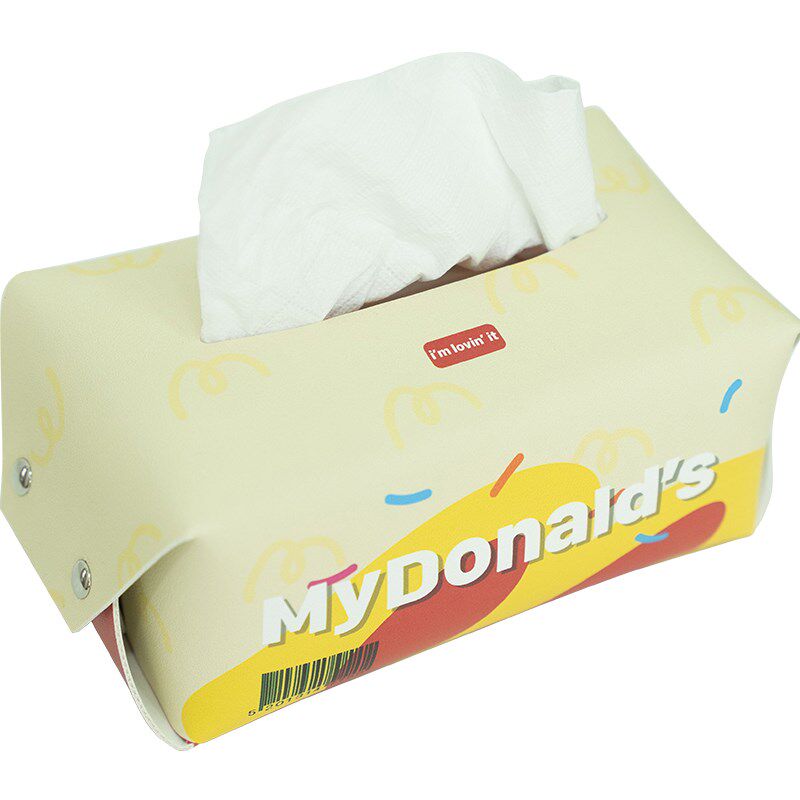 麦当当纸巾盒车载创意可爱车内抽C纸盒汽车收纳纸巾包车用箱纸抽
