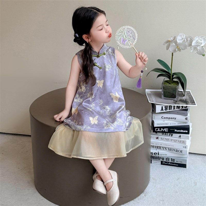 女童汉服b裙子夏款2025新款儿童公主裙女孩宝宝蝴蝶夏季夏装连衣,童装/婴儿装/亲子装,汉服,淘宝优惠券,粉丝福利购,淘宝优惠卷