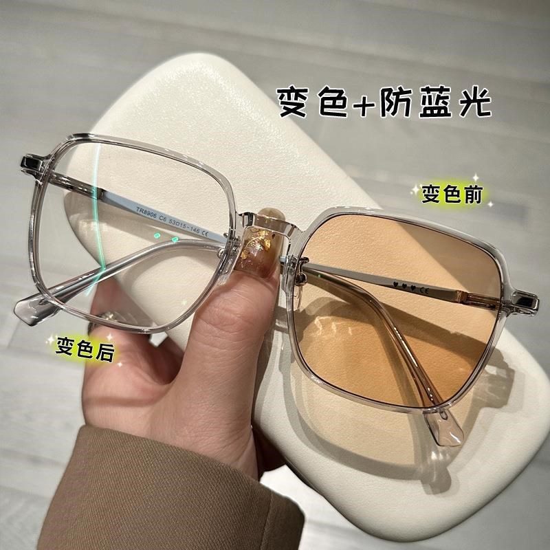 骑车防风沙飞虫眼镜大脸专用变色护目镜骑行男女通V用无度数防蓝