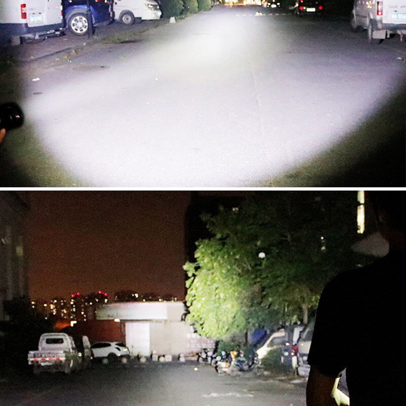 摩托车射灯铺路灯一对超亮摩托车外置射灯led改装U防水强光灯爆闪