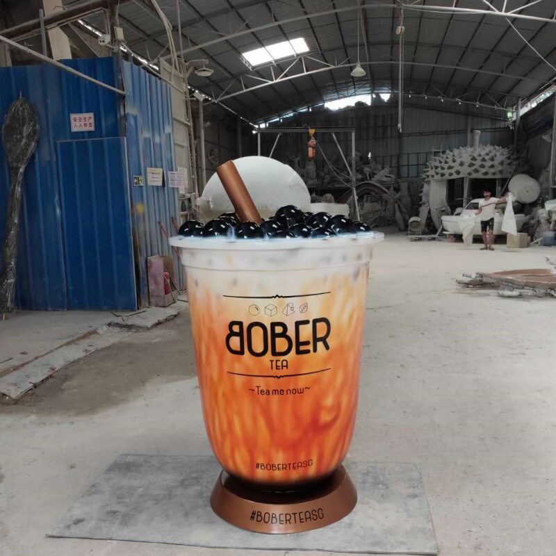 玻璃钢珍珠奶茶模型摆件特色时尚潮流满足多样需求个性定制