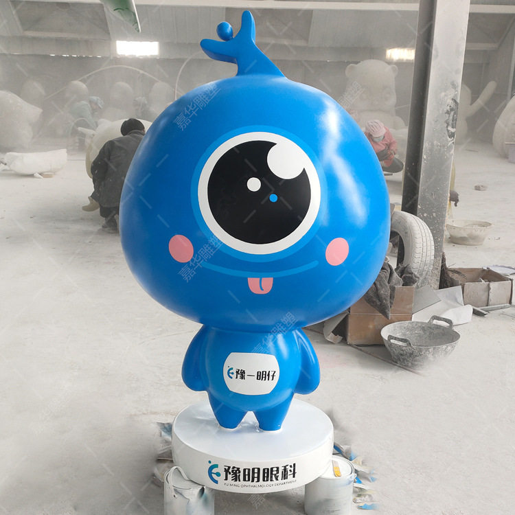 玻璃钢卡通雕塑制定吉祥物ip游戏人物网红公仔彩绘户外动物摆件