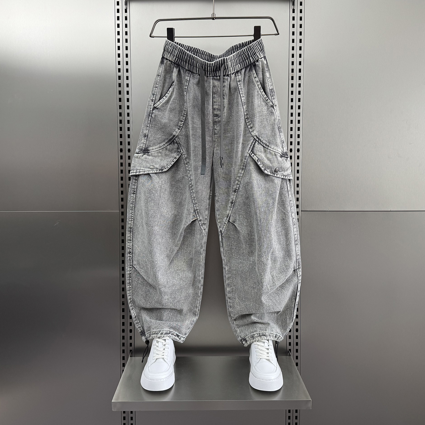 秋冬加厚复古工装裤男士宽松